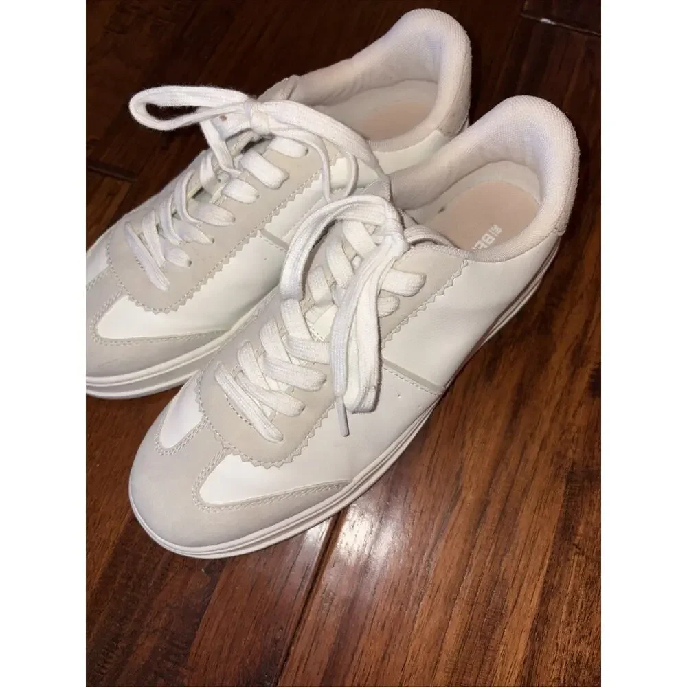 Bershka Shoes Leather ThickSole White EU 39 Rare Bought In Spain Gently Used